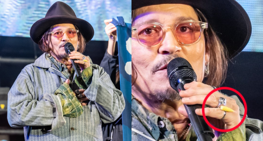 天王時尚超幽默！強尼戴普配戴「玉米筍戒指」竟是60元扭蛋玩具